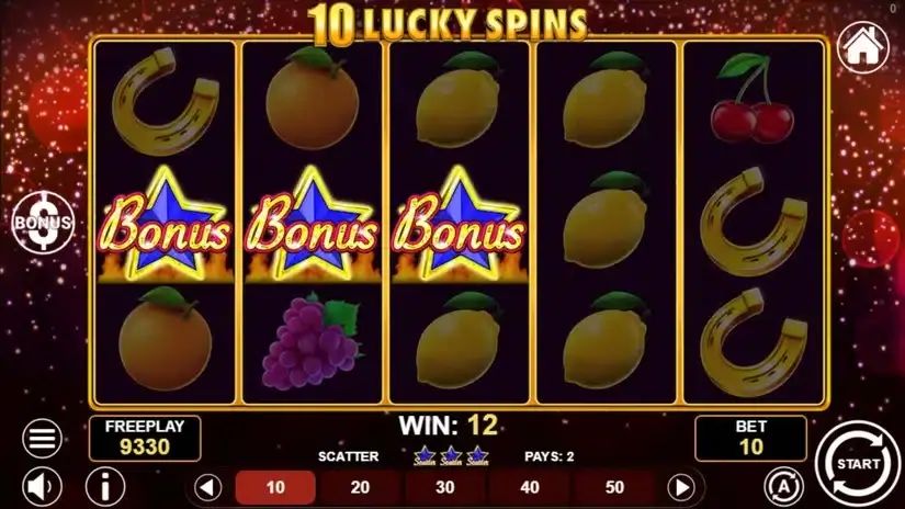 10 Lucky Spins slot screenshot 2