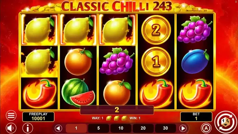Classic Chili 243 slot screenshot 2