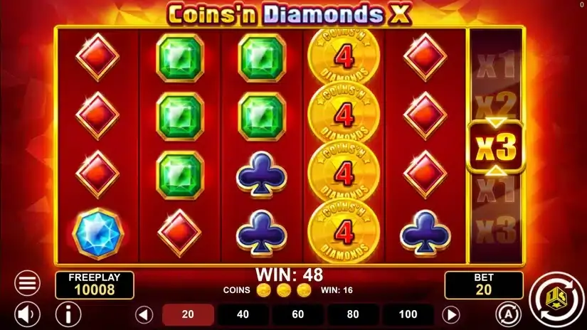 Coins’n Diamonds X slot screenshot 2