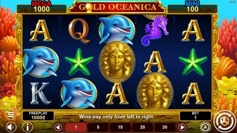 Gold Oceanica Hold And Win slot screenshot 1