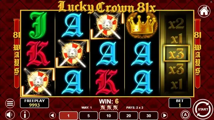 Lucky Crown 81x slot screenshot 4