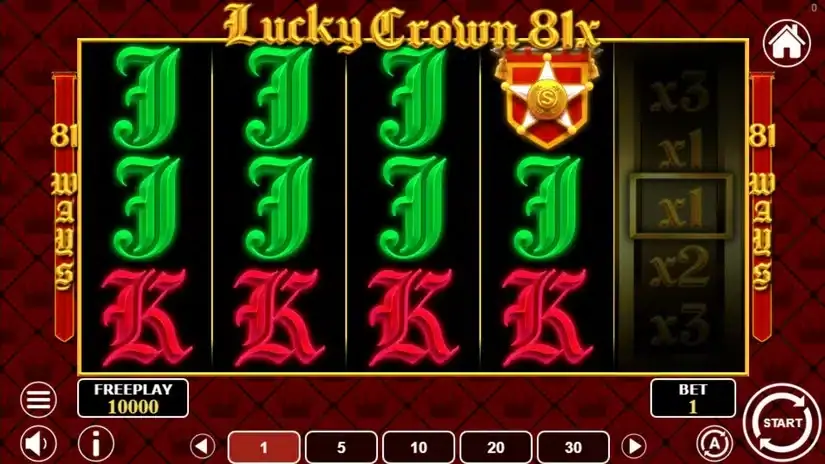 Lucky Crown 81x slot screenshot 1