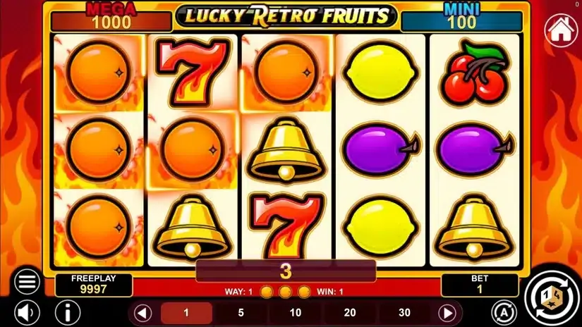 Lucky Retro Fruits Hold And Win slot screenshot 3