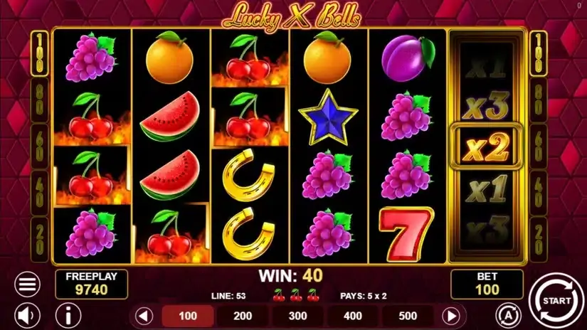 Lucky X Bells slot screenshot 2