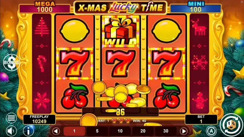 Xmas Lucky Time Hold And Win slot screenshot 3