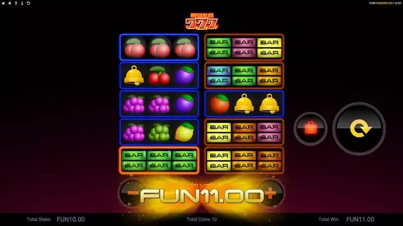 Megablox 777 slot screenshot 4