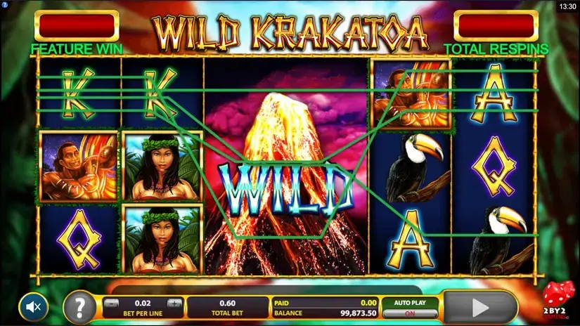 Wild Krakatoa slot screenshot 3