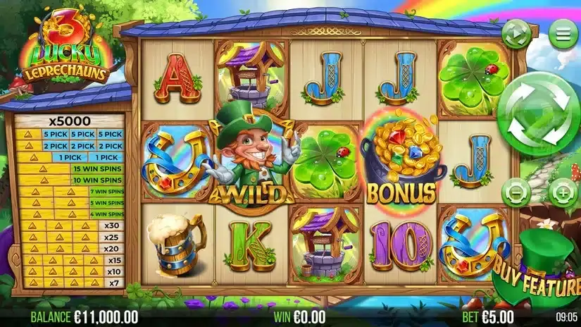 3 Lucky Leprechauns slot screenshot