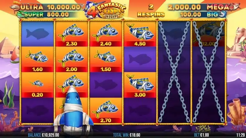 4 Fantastic Fish In Egypt slot screenshot 
