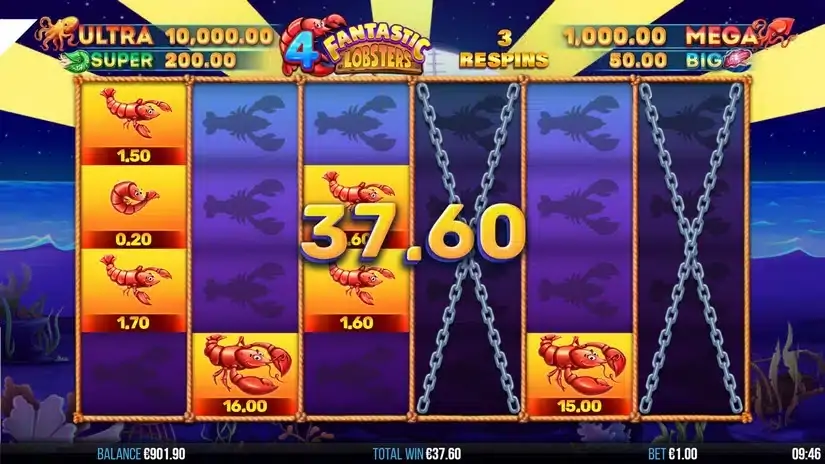 4 Fantastic Lobsters slot screenshot 5