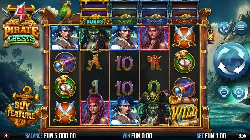 4 Pirate Chests slot screenshot 