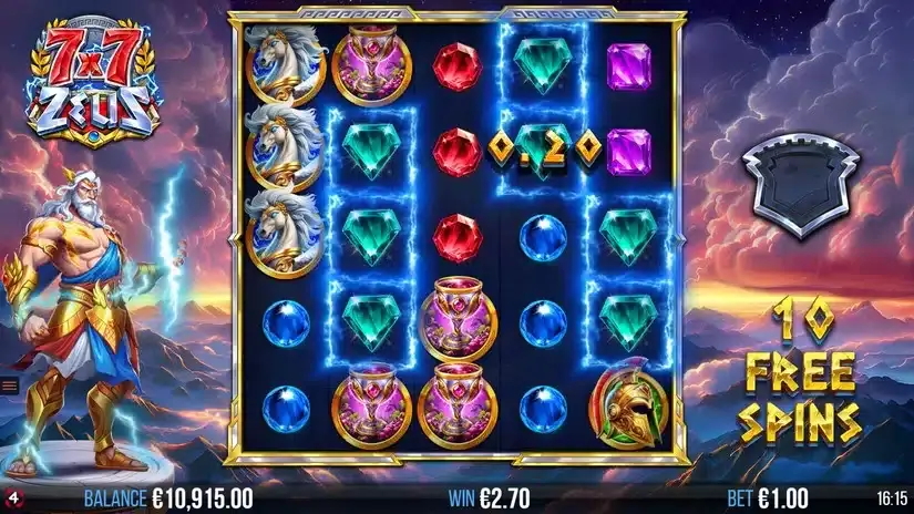 7×7 Zeus slot screenshot 3