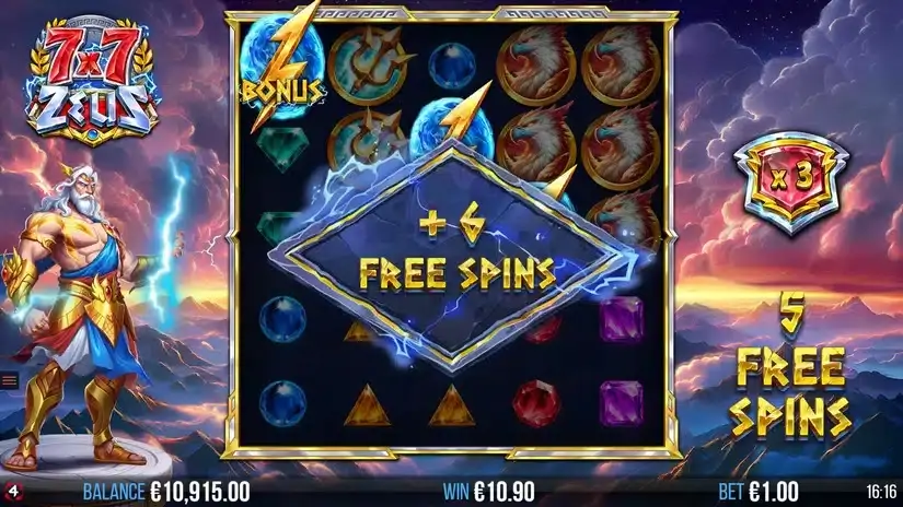 7×7 Zeus slot screenshot 5