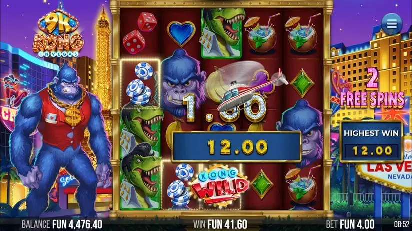 9k Kong in Vegas slot screenshot 8