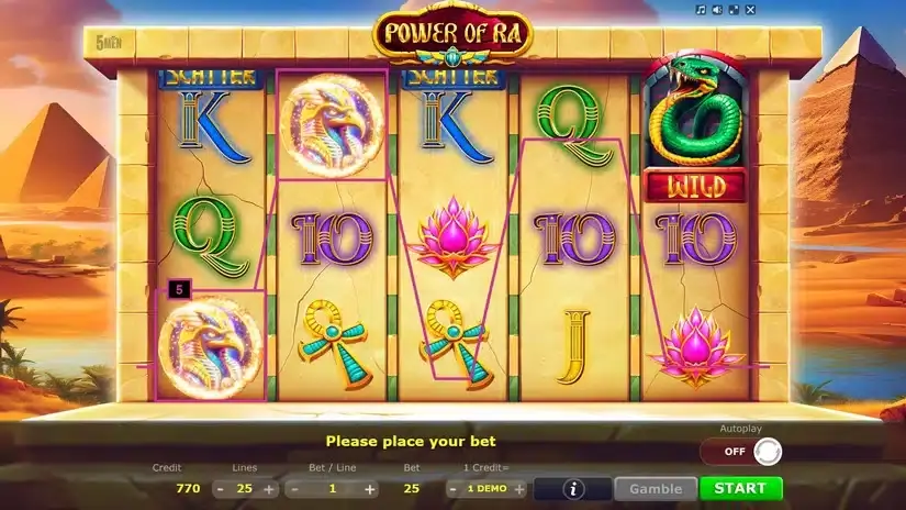 Power of Ra slot screenshot 2