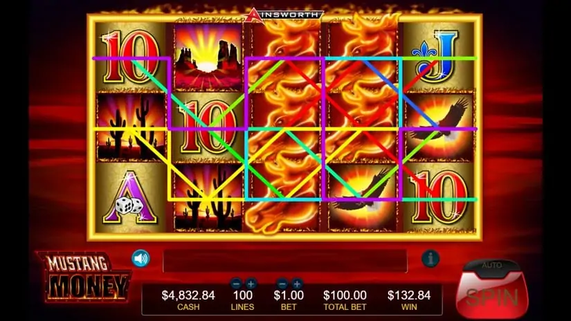 Mustang Money slot screenshot 2