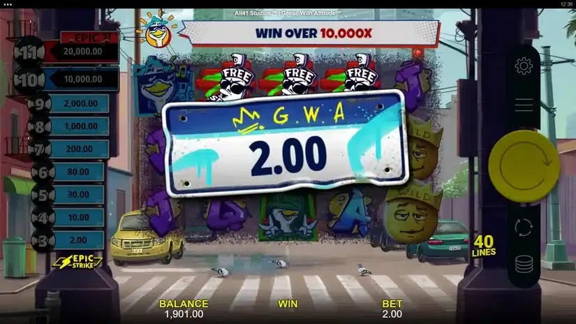 Geese With Attitude slot screenshot 2