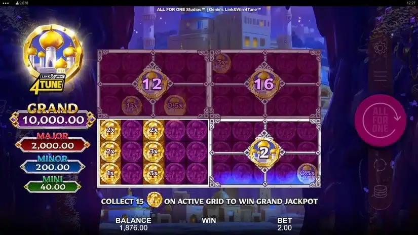 Genie’s Link&Win 4Tune slot screenshot 