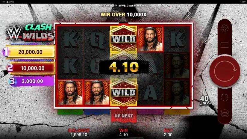 WWE Clash of the Wilds slot screenshot 2