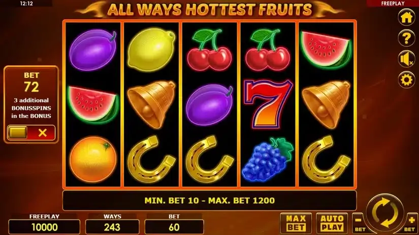 All Ways Hottest Fruits slot screenshot 1