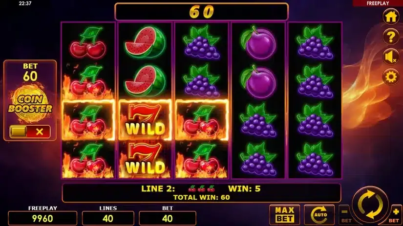 Blazing Coins 40 slot screenshot 2