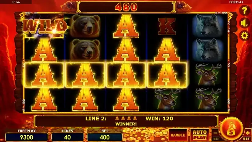 Buffalo Thunderstacks slot screenshot 2