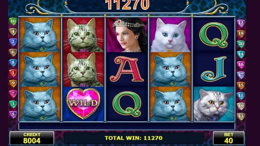 Diamond Cats slot screenshot 