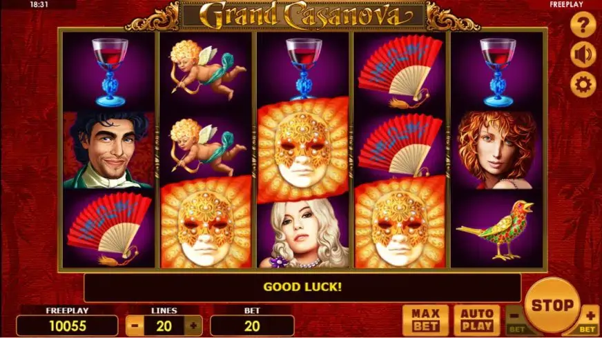 Grand Casanova slot screenshot 3