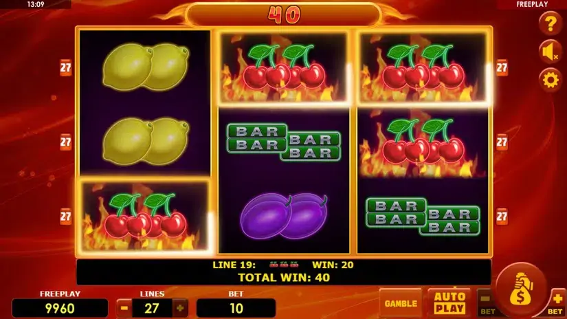 Hot Fruits 27 slot screenshot 2