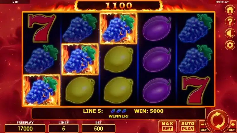 Hot Seven Deluxe slot screenshot 