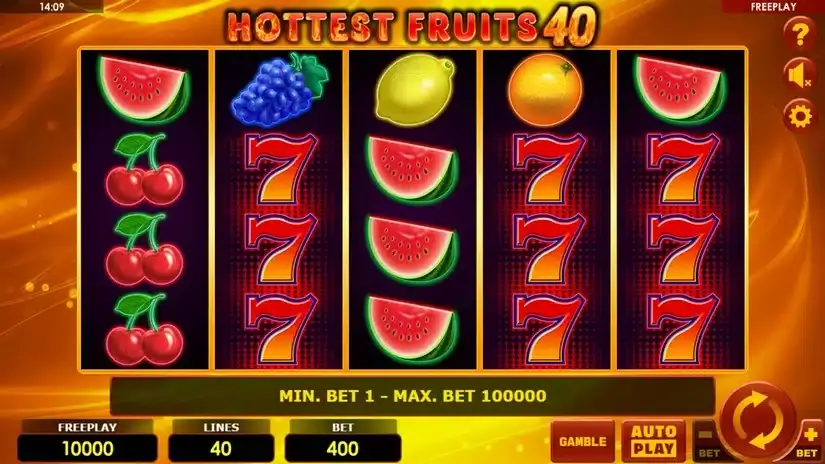 Hottest Fruits 40 slot screenshot 1