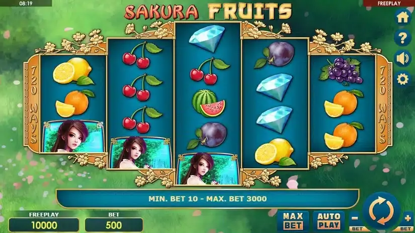 Sakura Fruits slot screenshot 