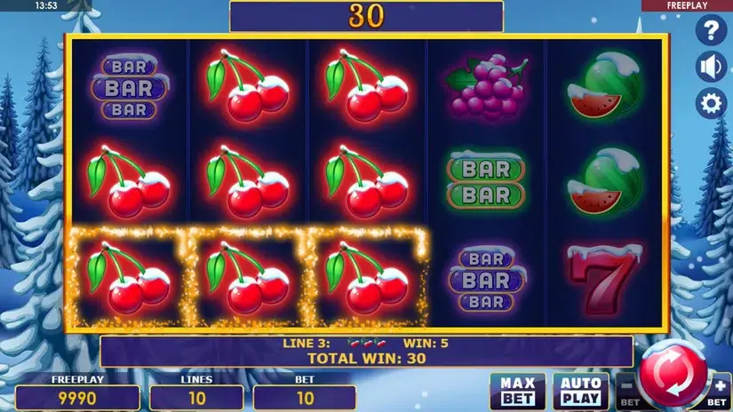 Santas Fruits slot screenshot 2