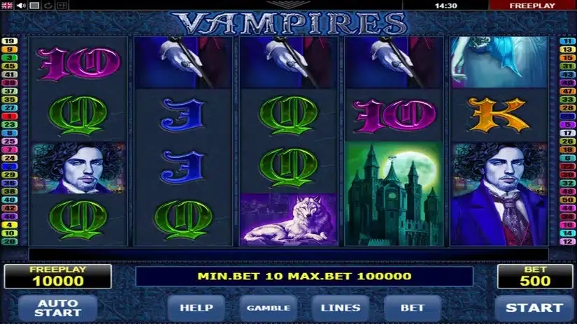 Vampires slot screenshot 