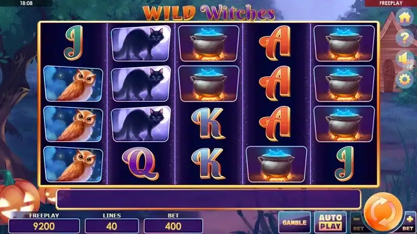 Wild Witches slot screenshot 1