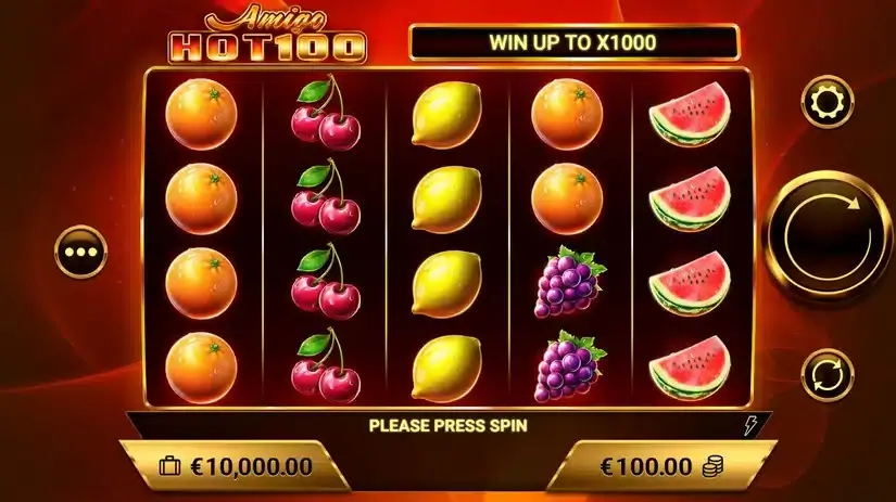 Amigo HOT100 slot screenshot 
