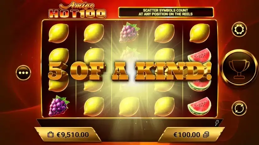Amigo HOT100 slot screenshot 4