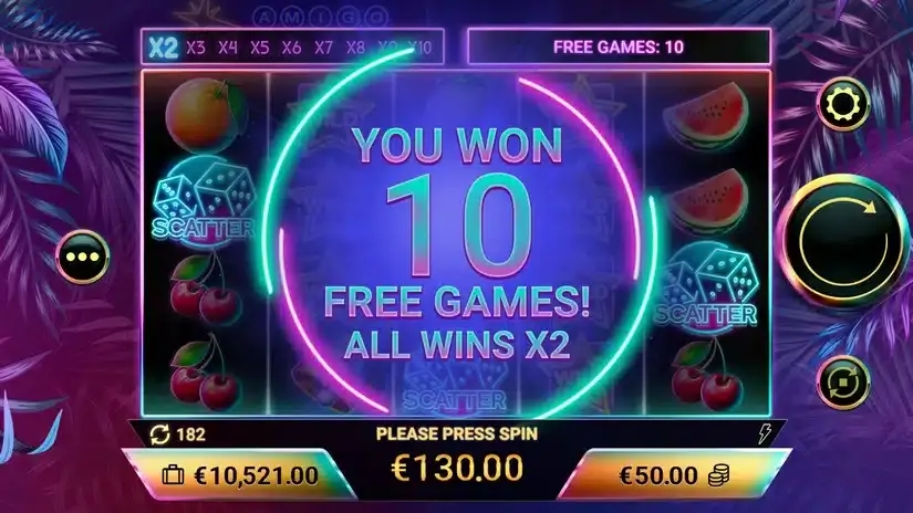 Amigo Multifruits slot screenshot 5