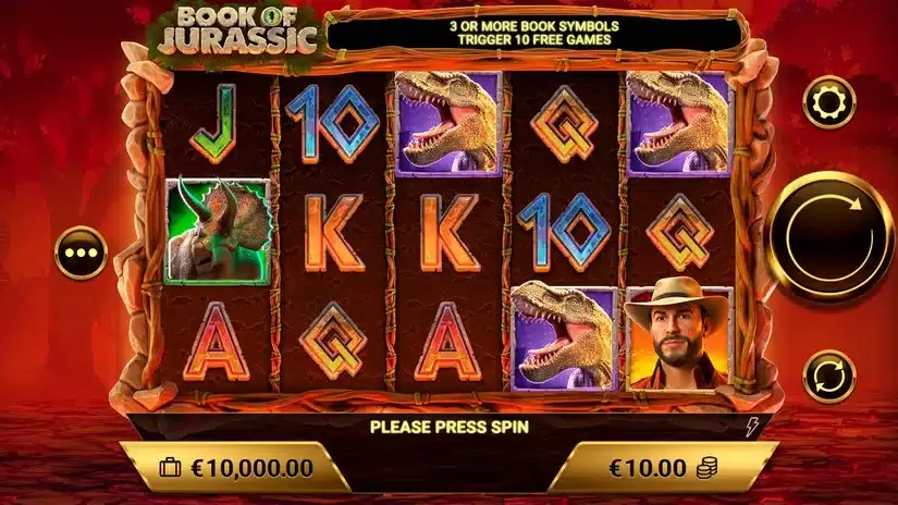 Book of Jurassic slot screenshot 1