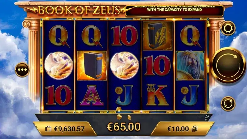 Book of Zeus slot screenshot 2