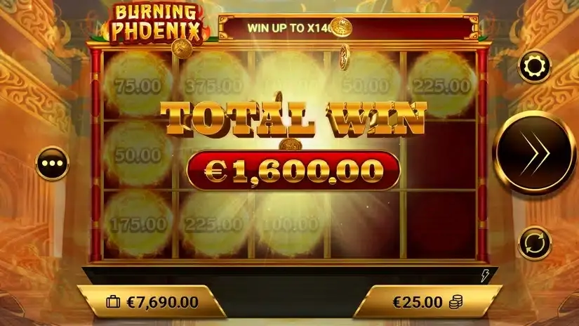 Burning Phoenix slot screenshot 