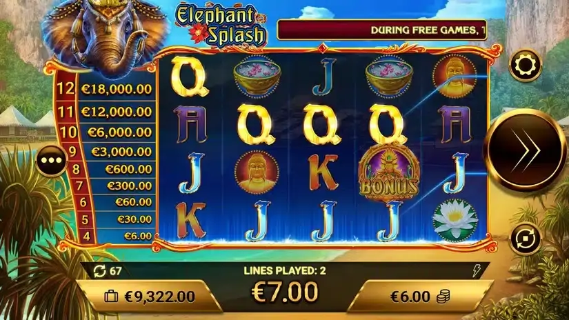 Elephant Splash slot screenshot 4