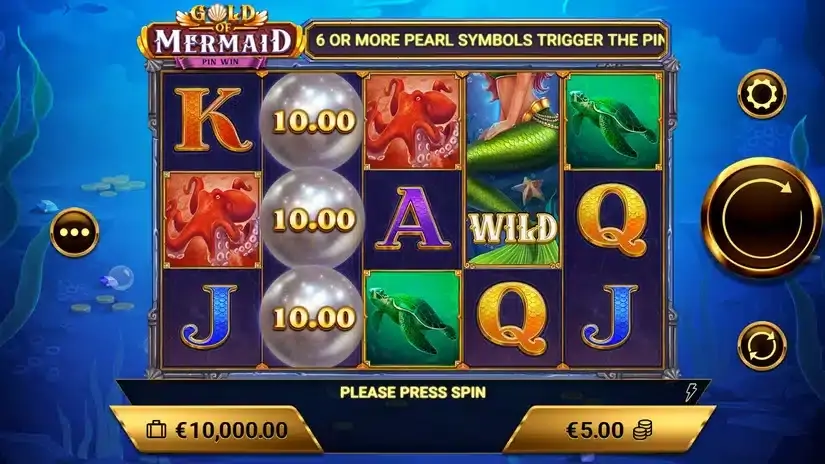 Gold of Mermaid slot screenshot 1