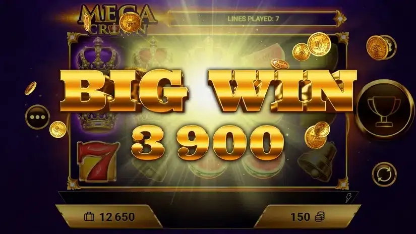 Mega Crown slot screenshot 