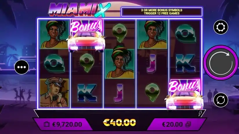 MiamiX slot screenshot 2