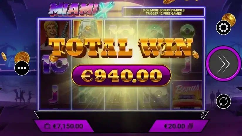 MiamiX slot screenshot 6