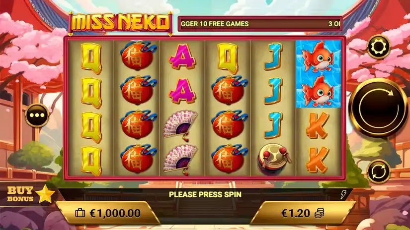 Miss Neko slot screenshot 1