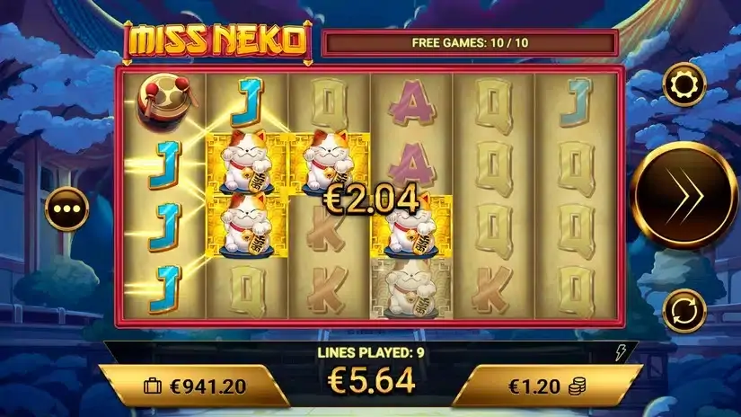 Miss Neko slot screenshot 4