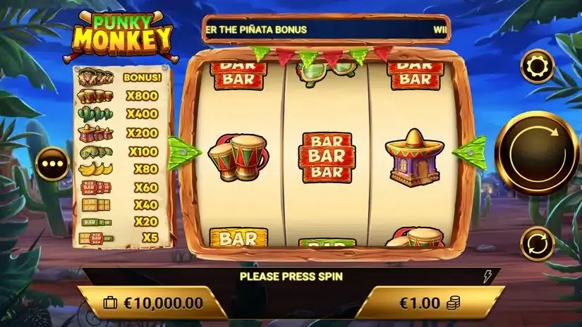 Punky Monkey slot screenshot 