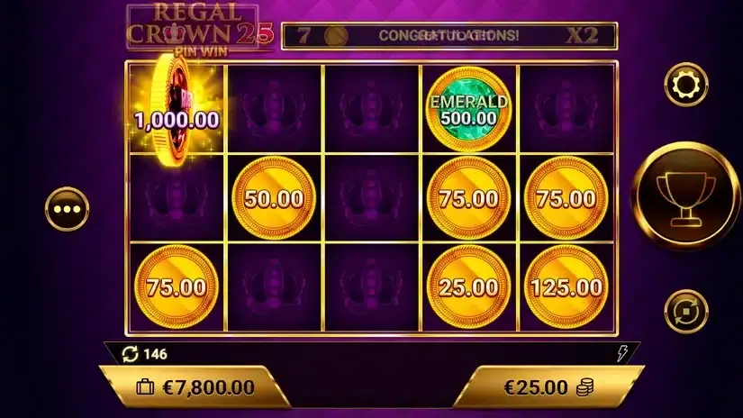 Regal Crown 25 slot screenshot 6